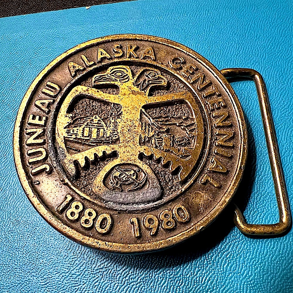 Juneau Alaska Centennial Belt Buckle